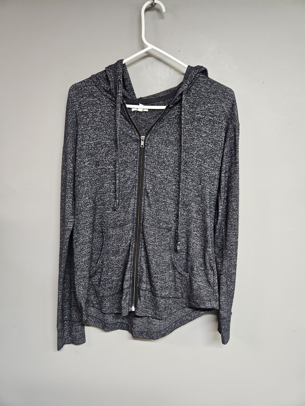 Maurices Zip Hoodie Women's Xsmall Black White Lightweight Sweatshirt